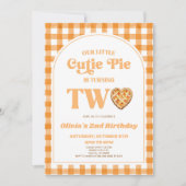 Onze Kleine Cutie Pie Retro 2e Verjaardagsfeest Kaart (Voorkant)