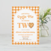 Onze Kleine Cutie Pie Retro 2e Verjaardagsfeest Kaart (Staand voorkant)