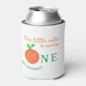 Onze kleine cutie sinaasappel een verjaardag citru blikjeskoeler (Blikje Voorkant)