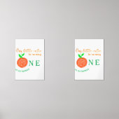 Onze kleine cutie sinaasappel een verjaardag citru muurkunst sets (Voorkant)