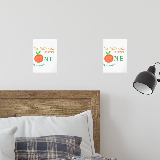 Onze kleine cutie sinaasappel een verjaardag citru muurkunst sets (Slaapkamer)