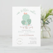 Onze kleine Cutie Succulent Waterverf Baby shower Kaart (Staand voorkant)