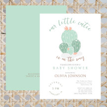 Onze kleine Cutie Succulent Waterverf Baby shower