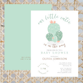 Onze kleine Cutie Succulent Waterverf Baby shower Kaart