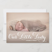 Onze kleine dame | Aankondiging van geboorte (Voorkant)