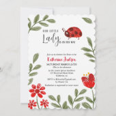 Onze kleine dame is op weg meisje baby shower kaart (Voorkant)