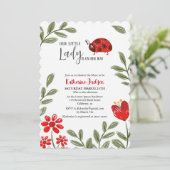 Onze kleine dame is op weg meisje baby shower kaart (Staand voorkant)