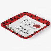 Onze kleine dame is op weg meisje baby shower papieren bordje (Gebogen)