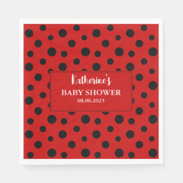 Onze kleine dame is op weg meisje baby shower servet