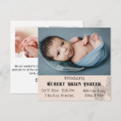 "Onze kleine": de geboortemerkaart (Voorkant / Achterkant)