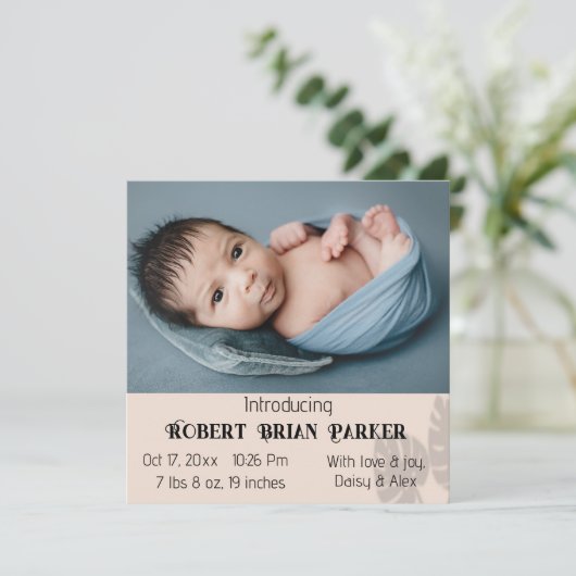 "Onze kleine": de geboortemerkaart (Staand voorkant)