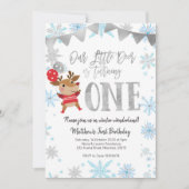 Onze kleine deer draait om een winterdag kaart (Voorkant)