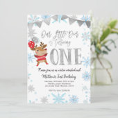 Onze kleine deer draait om een winterdag kaart (Staand voorkant)