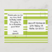 Onze Kleine Dino Verjaardag Uitnodiging Dinosaurus (Achterkant)