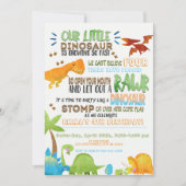 Onze kleine dinosaurus-kinderen, uitnodiging van a (Voorkant)