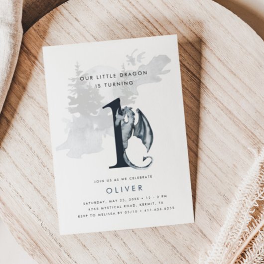 Onze kleine drakenboys 1e verjaardag kaart