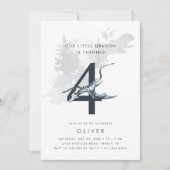 Onze kleine drakenboys 4e verjaardag uitnodiging (Voorkant)