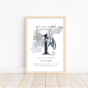 Onze kleine drakenboys van de eerste verjaardag va poster