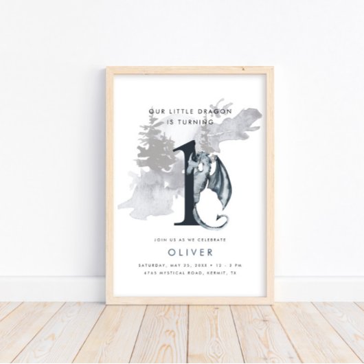 Onze kleine drakenboys van de eerste verjaardag va poster