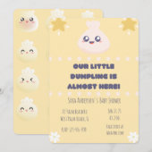 Onze kleine duimkoppeling is bijna hier Baby showe Kaart (Voorkant / Achterkant)