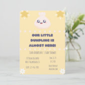 Onze kleine duimkoppeling is bijna hier Baby showe Kaart (Staand voorkant)