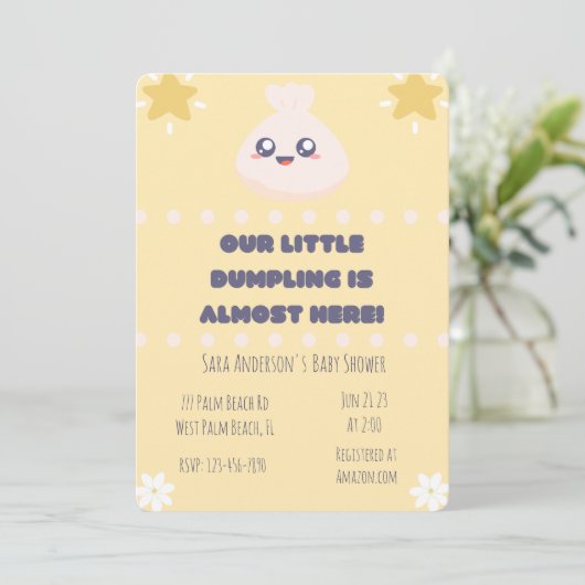 Onze kleine duimkoppeling is bijna hier Baby showe Kaart (Staand voorkant)