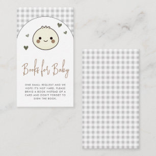 Onze Kleine Dumpling Boeken voor Baby Baby shower Informatiekaartje