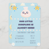Onze kleine dumpling is bijna hier Baby shower Uit Kaart (Voorkant / Achterkant)