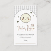Onze kleine Dumpling Luier Raffle Baby shower Informatiekaartje (Voorkant)