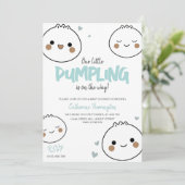 Onze kleine Dumpling Schattige Baby shower Kaart (Staand voorkant)