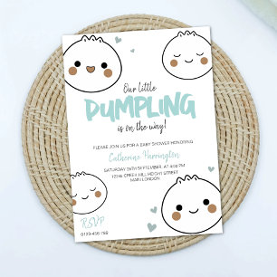 Onze kleine Dumpling Schattige Baby shower Kaart