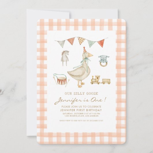 Onze kleine Dwaasgans wordt jarig Kaart (Voorkant)