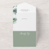 Onze kleine eendje Waterverf Baby shower All In One Uitnodiging (Buitenkant)