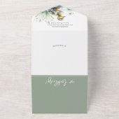 Onze kleine eendje Waterverf Baby shower All In One Uitnodiging (Buitenkant)