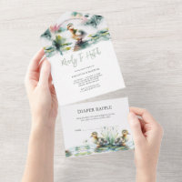 Onze kleine eendje Waterverf Baby shower
