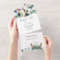 Onze kleine eendje Waterverf Baby shower