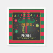 Onze kleine Elf Birthday Party Napkins - Blk Servet (Voorkant)