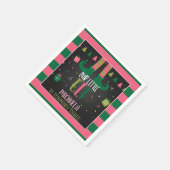 Onze kleine Elf Birthday Party Napkins - Girl Blk Servet (Hoek)