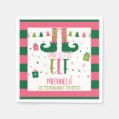 Onze kleine Elf Birthday Party Napkins - Girl WH Servet (Voorkant)
