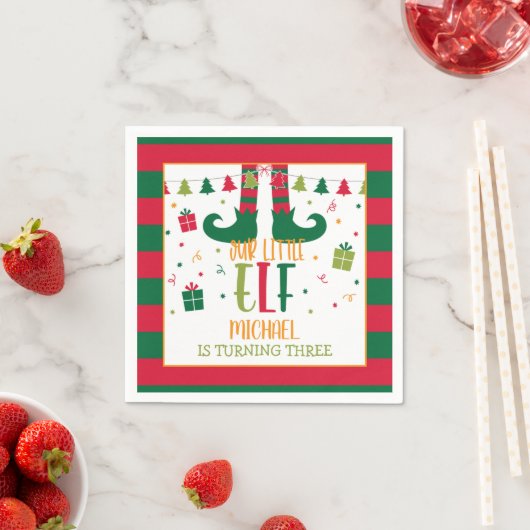 Onze kleine Elf Birthday Party Napkins - WH Servet (Insitu)