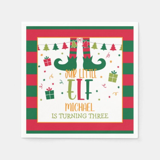 Onze kleine Elf Birthday Party Napkins - WH Servet (Voorkant)