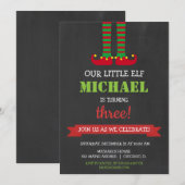 Onze kleine Elf Cute Kerstfeest Kaart (Voorkant / Achterkant)