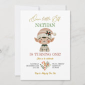 Onze kleine elf eerste verjaardag jongen kaart (Voorkant)