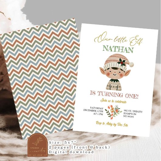 Onze kleine elf eerste verjaardag jongen kaart