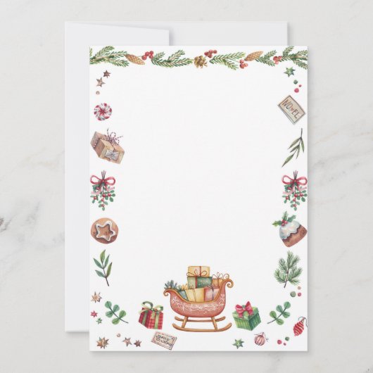 Onze kleine Elf Kerstkoekje Verjaardagsjongen Kaart (Achterkant)