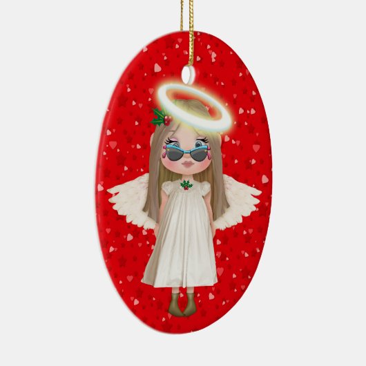 Onze kleine engel keramisch ornament (Rechts)