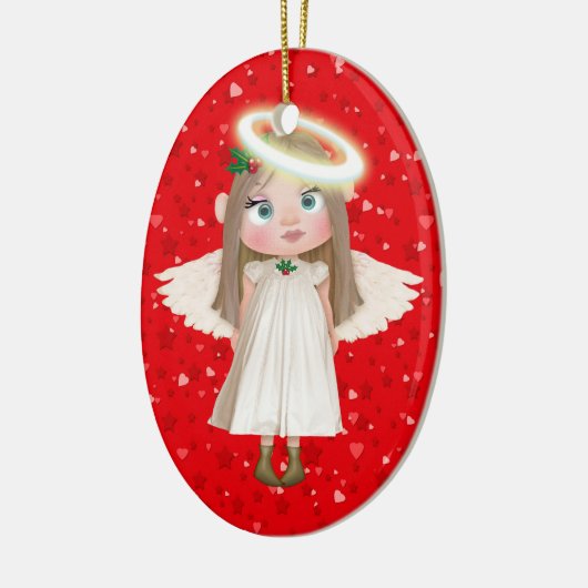 Onze kleine engel keramisch ornament (Links)