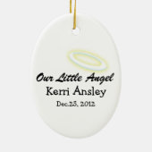 Onze kleine engel keramisch ornament (Achterkant)