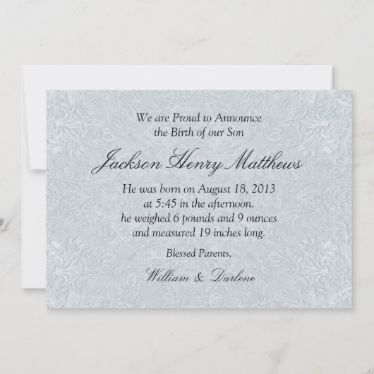 Onze kleine engel Wings Birth koninklijk Kaart (Achterkant)