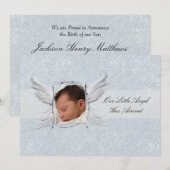 Onze kleine engel Wings Birth koninklijk Kaart (Voorkant / Achterkant)